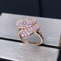 Van Cleef & Arpels BUTTERFLY PINK GOLD DIAMOND RING