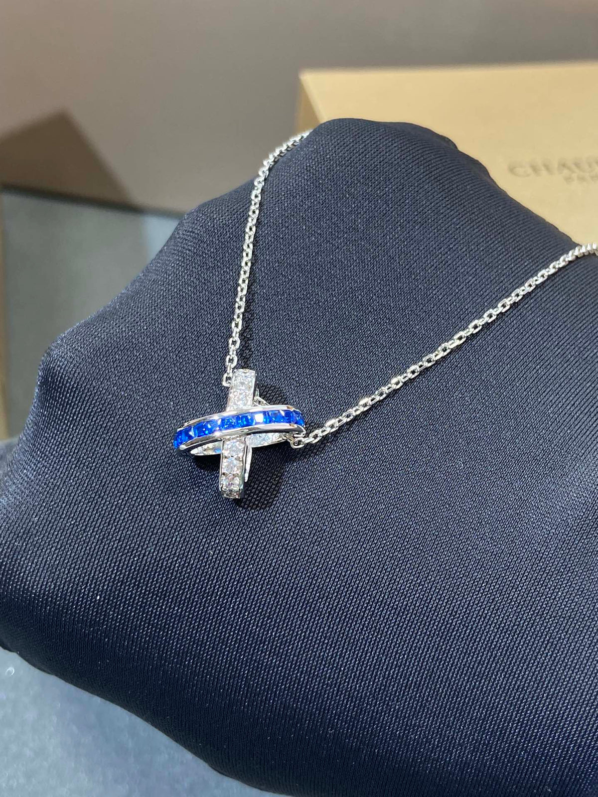 CHAUMET LIENS DIAMOND SILVER NECKLACE