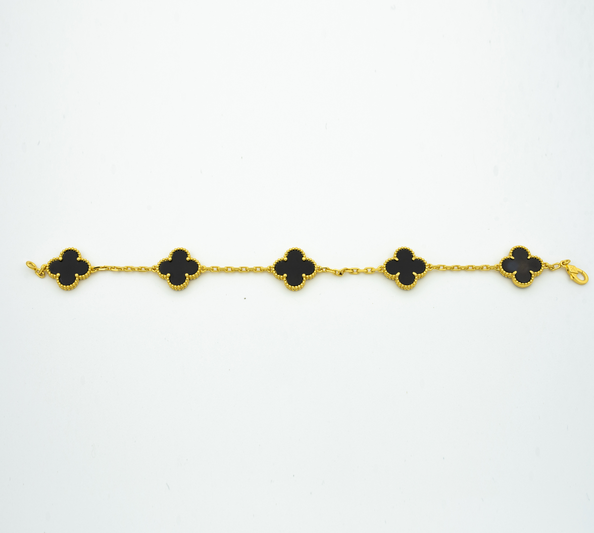 Van Cleef & Arpels CLOVER BRACELET 5 MOTIFS ONYX