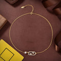 FENDI DOUBLE F GOLD DIAMOND NECKLACE