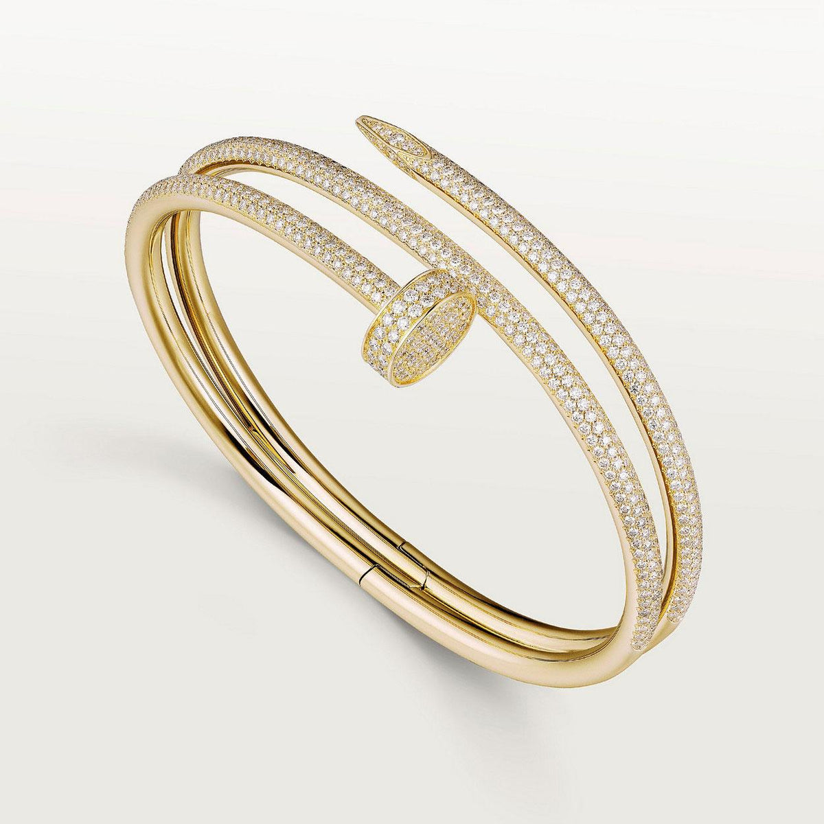 CARTIER JUSTE BRACELET 3.5MM DOUBLE ROW FULL DIAMOND