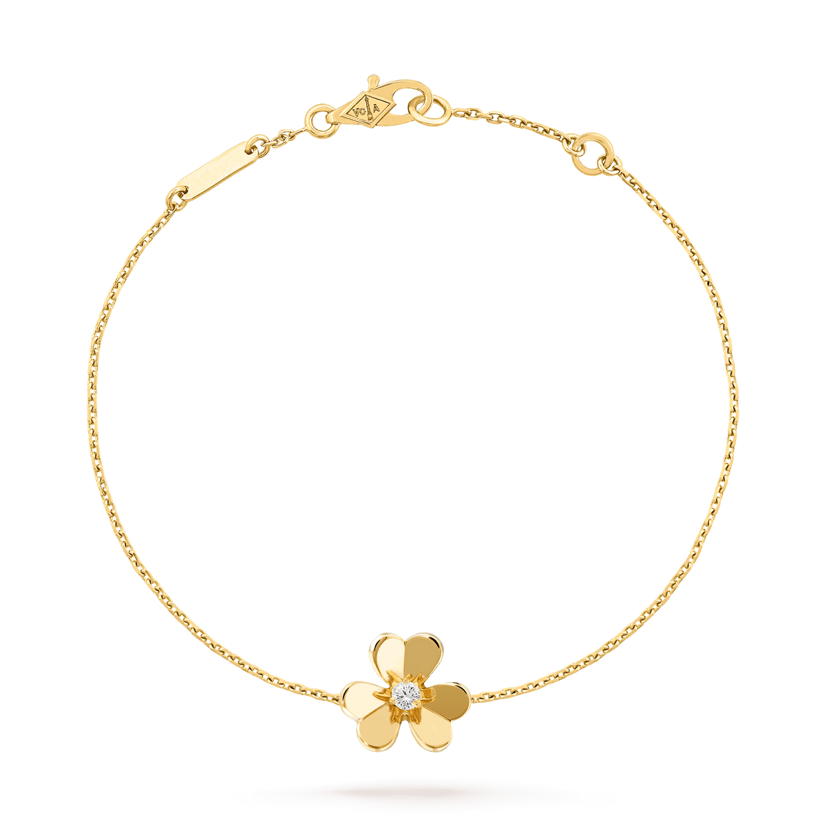 Van Cleef & Arpels FRIVOLE GOLD FLOWER BRACELET